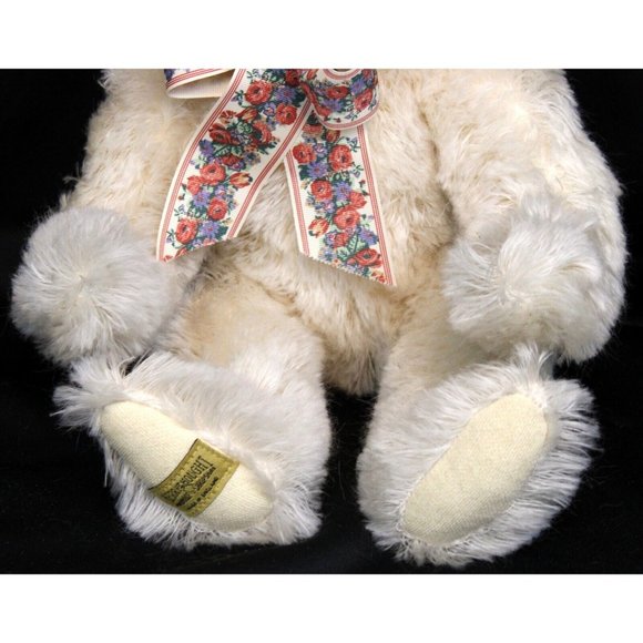 VTG 1992 LE Merrythought String Mohair Jointed Teddy Bear Jackie Revitt Ribbon - Picture 2 of 10